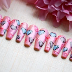 Alternative view of Bright Summer Ombre Press On Nails | Hot Pink Tropical Fake Nails