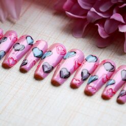 Alternative view of Dreamy Heart Press On Nails: Valentine's Day Coffin Nails