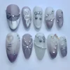 Purple Fairycore 3D Butterfly Press-On Nails