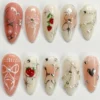 Fairycore Floral Charm Press-On Nails