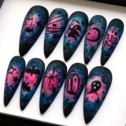 Alternative view of Halloween Press On Nails: Scary Night Ombre Matte Gel Nails