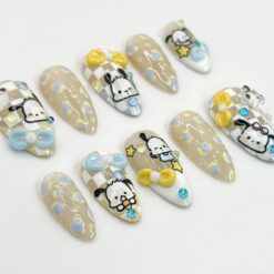 Alternative view of Kawaii Puppy Press On Nails | Cute Character Nail Art | Handmade Cartoon Nail Set | 3D Kawaii Nails | Handmade Nail Art