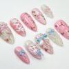 Coquette Bow and Pearl Press-On Nails