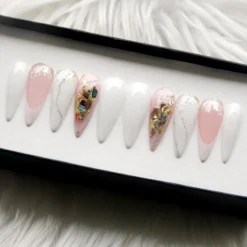 Alternative view of Pearl White Press On - Elegant Look Simple Fake Nails, Reusable Stiletto Nail