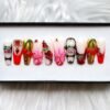 3D Cherry & Hibiscus Jewelled Ice Cherry Press-On Nails