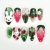 Strawberry Bunny Press-On Nails
