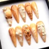 Salted Cream Coffee Sweet Brown Press-On Nails