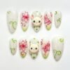 Spring 3D Mouse Floral Press-On Nails