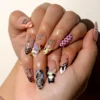 Polka Dot Cat Melody Nude Press-On Nails