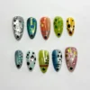 Alien Eye Chrome Press-On Nails