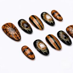 Halloween Ghosts and Spiderwebs Press-On Nails