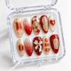 BTS-style emblem graphics, ARMY text press on nails