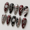 BTS Arirang Tour Red Silver Star Press-On Nails – photo 4