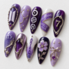 BTS Purple Galaxy Constellation Press-On Nails