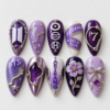 BTS Purple Galaxy Constellation Press-On Nails