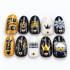 Crowns, stars, hearts, diamond motifs, flower press on nails