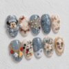 snowflakes, festive florals, mouse-character illustrations press on nails