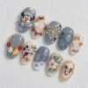 snowflakes, festive florals, mouse-character illustrations press on nails