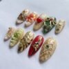Christmas Festival Featuring A Snow-Covered Pine Tree Design Press-on Nails. – photo 4