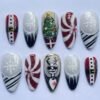 Christmas Santa Belt, Candy Cane Tree, Jack Skellington Press On Nails