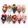 Teddy bears, gingerbread cookies, peppermint candies press on nails