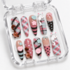 Plaid, cat and bear charms, buttons, bows, stars, stripes and polka dots