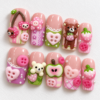 Fruit and bear press-on nails
