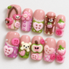 Fruit and bear press-on nails