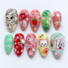 Press-on nails Bunny and cartoon animal art