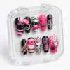 Stars, stripes, polka dots, cow print, studs, chain details press on nails