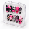 Stars, stripes, polka dots, cow print, studs, chain details press on nails