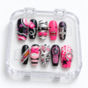Stars, stripes, polka dots, cow print, studs, chain details press on nails