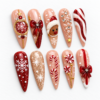 Reindeer, snowflake medallion, candy canes