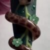 Forest Snake & Leaf 3D Hand-Painted Press-On Nails