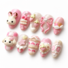 Bunny, Puppy, Strawberries, Gingham, Cakes press on nails