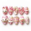 Bunny, Puppy, Strawberries, Gingham, Cakes press on nails