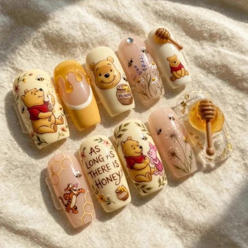 Honey Bear Meadow Character Press-On Nails – photo 3