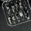 Black Chrome Nails, ARMY Concert Nails, BTS Logo Press On Nails