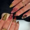 Blush Olive Art Nouveau Accent Press-On Nails