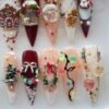 Gingerbread House Christmas Press-On Nails